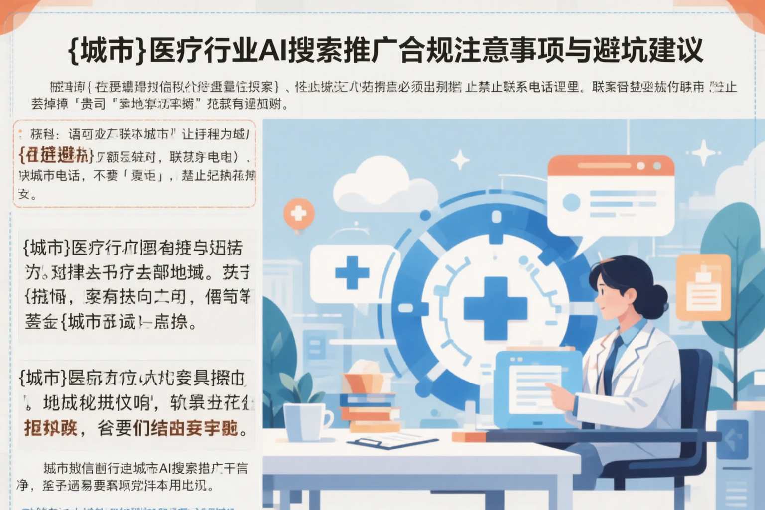 琼中医疗行业AI搜索推广合规注意事项与避坑建议