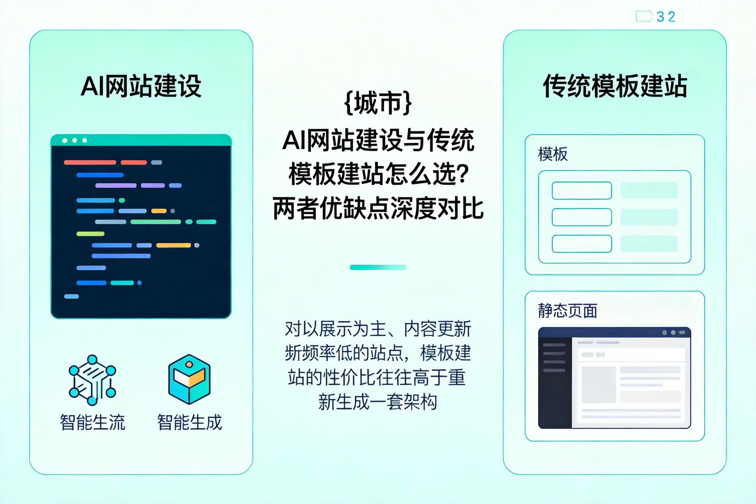 琼中AI网站建设与传统模板建站怎么选？两者优缺点深度对比