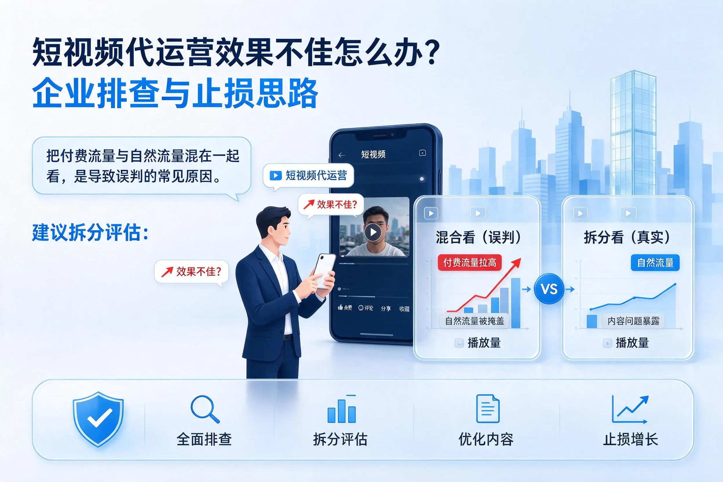 短视频代运营效果不佳怎么办？琼中企业排查与止损思路