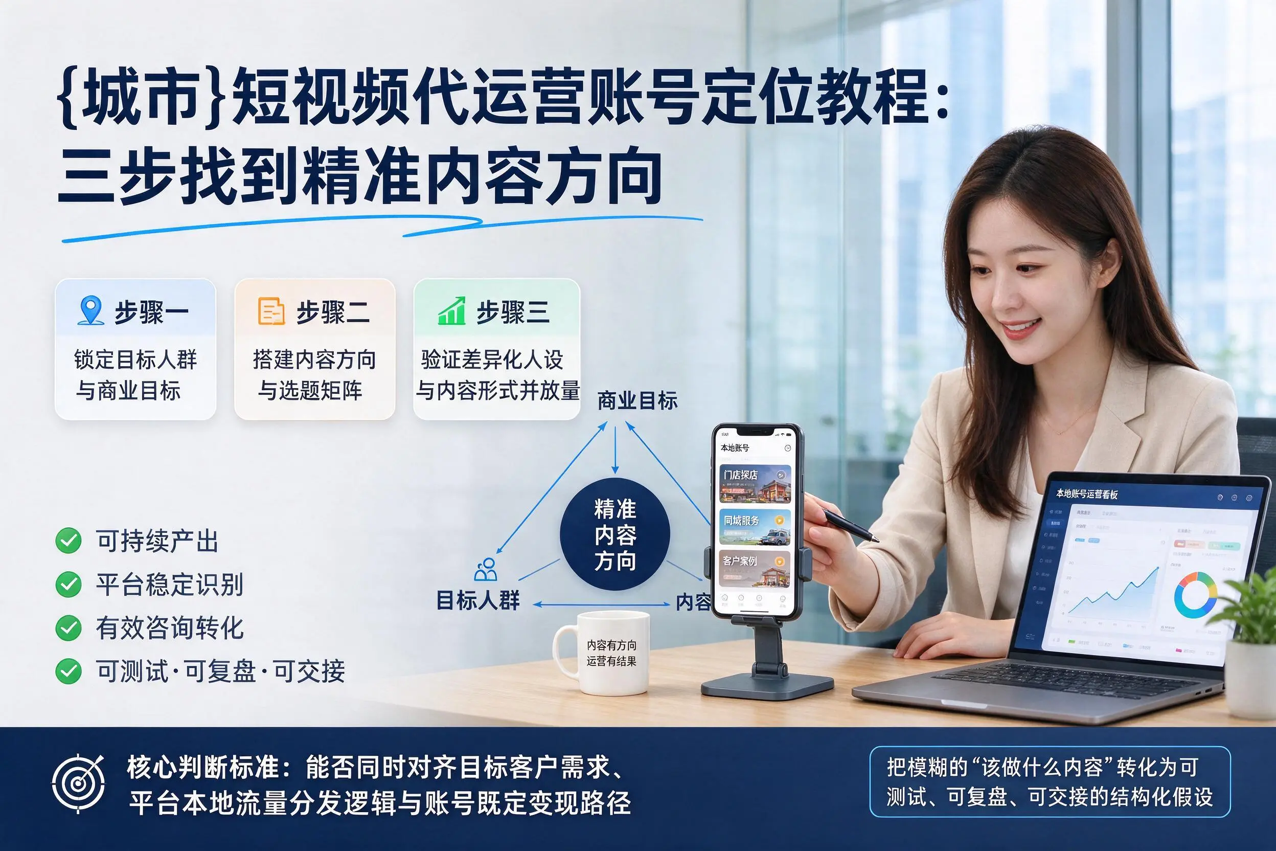 琼中短视频代运营账号定位教程：三步找到精准内容方向