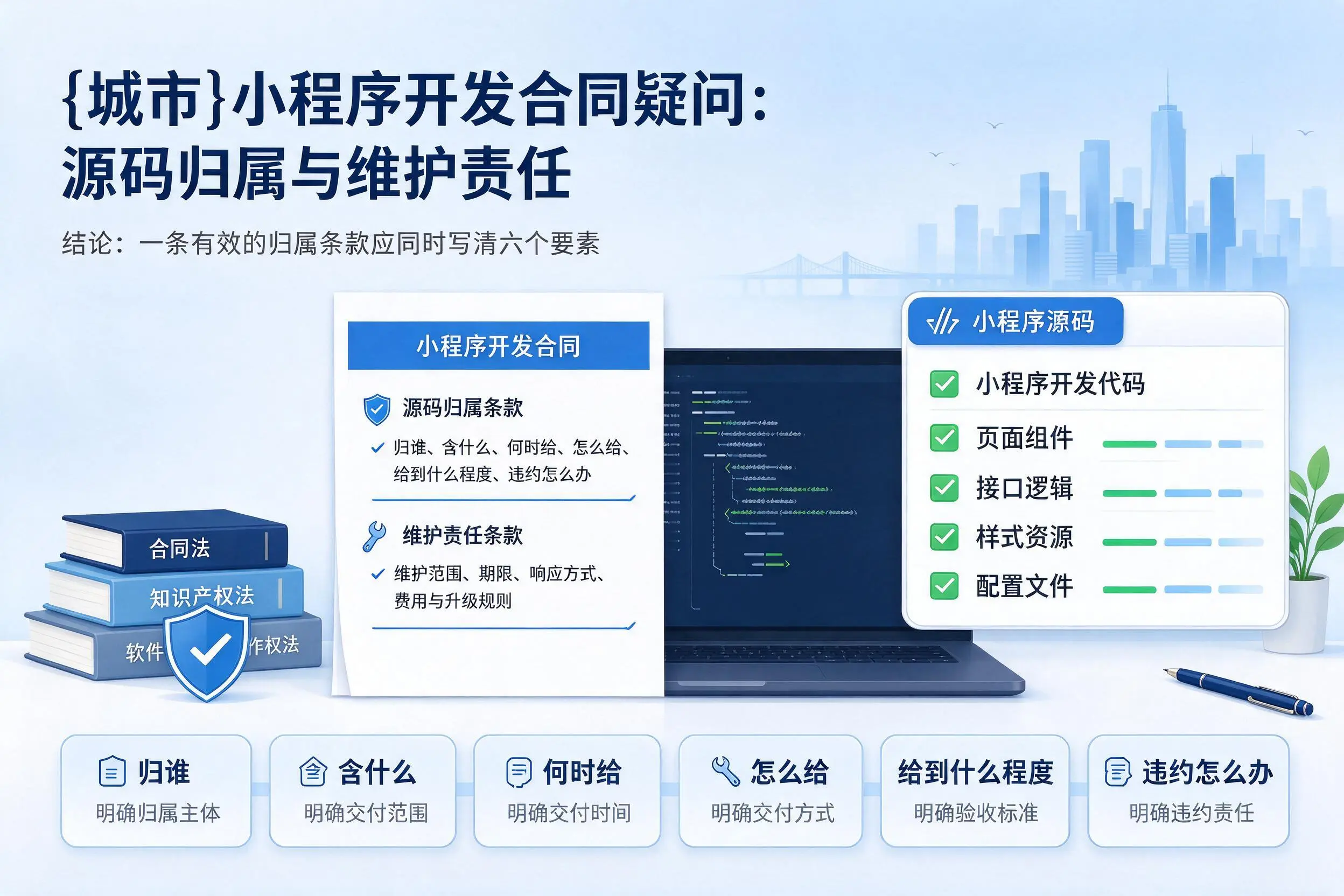 琼中小程序开发合同疑问:源码归属与维护责任
