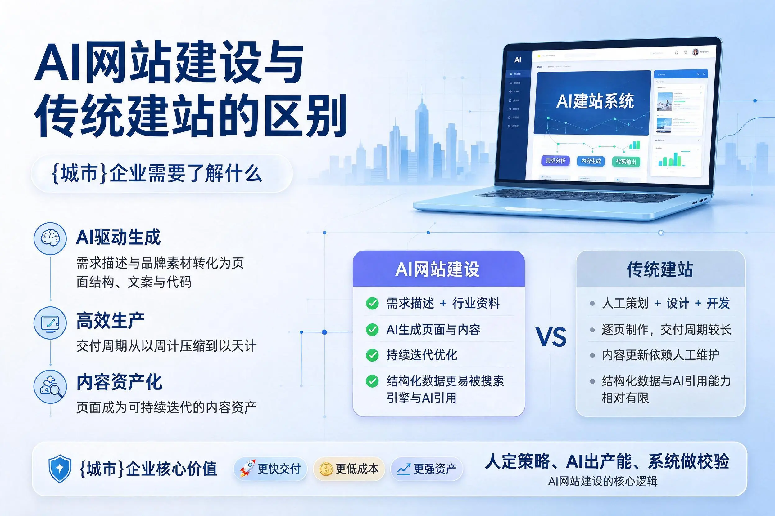 AI网站建设与传统建站的区别，琼中企业需要了解什么