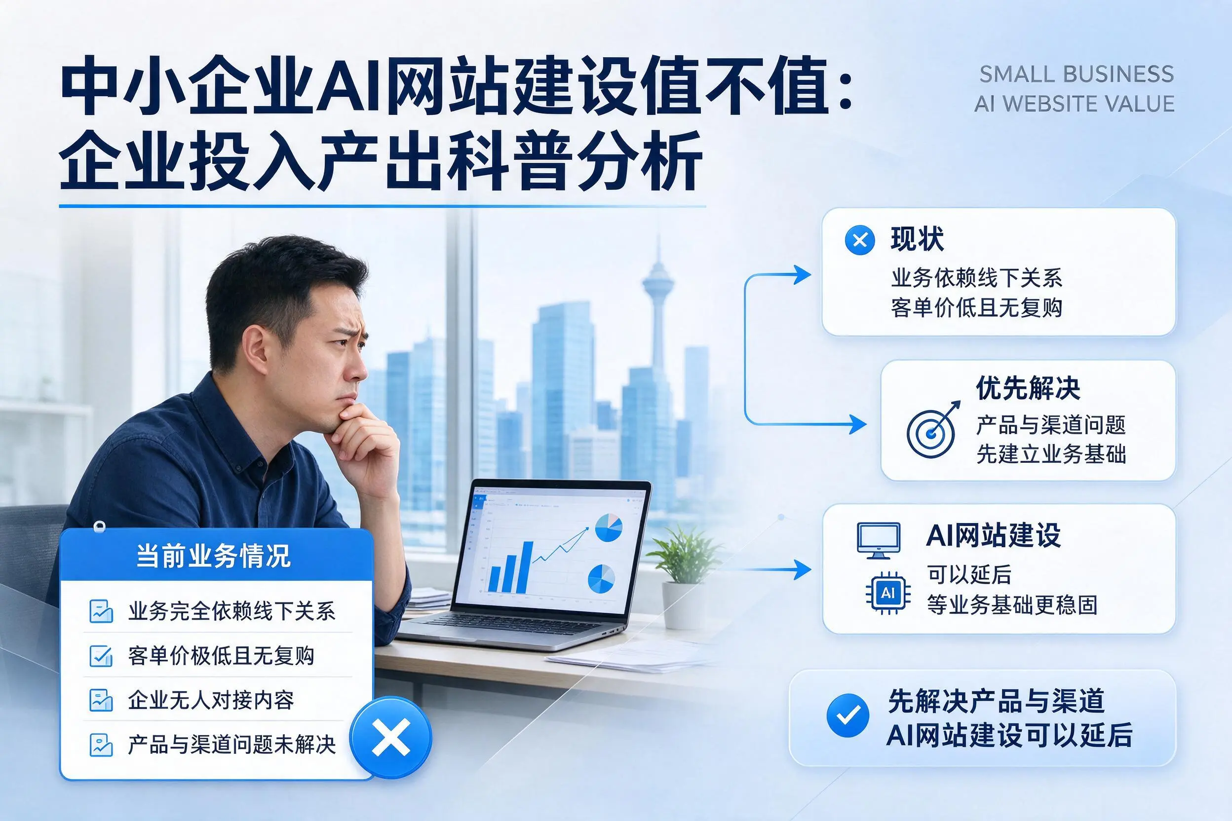 中小企业AI网站建设值不值：琼中企业投入产出科普分析