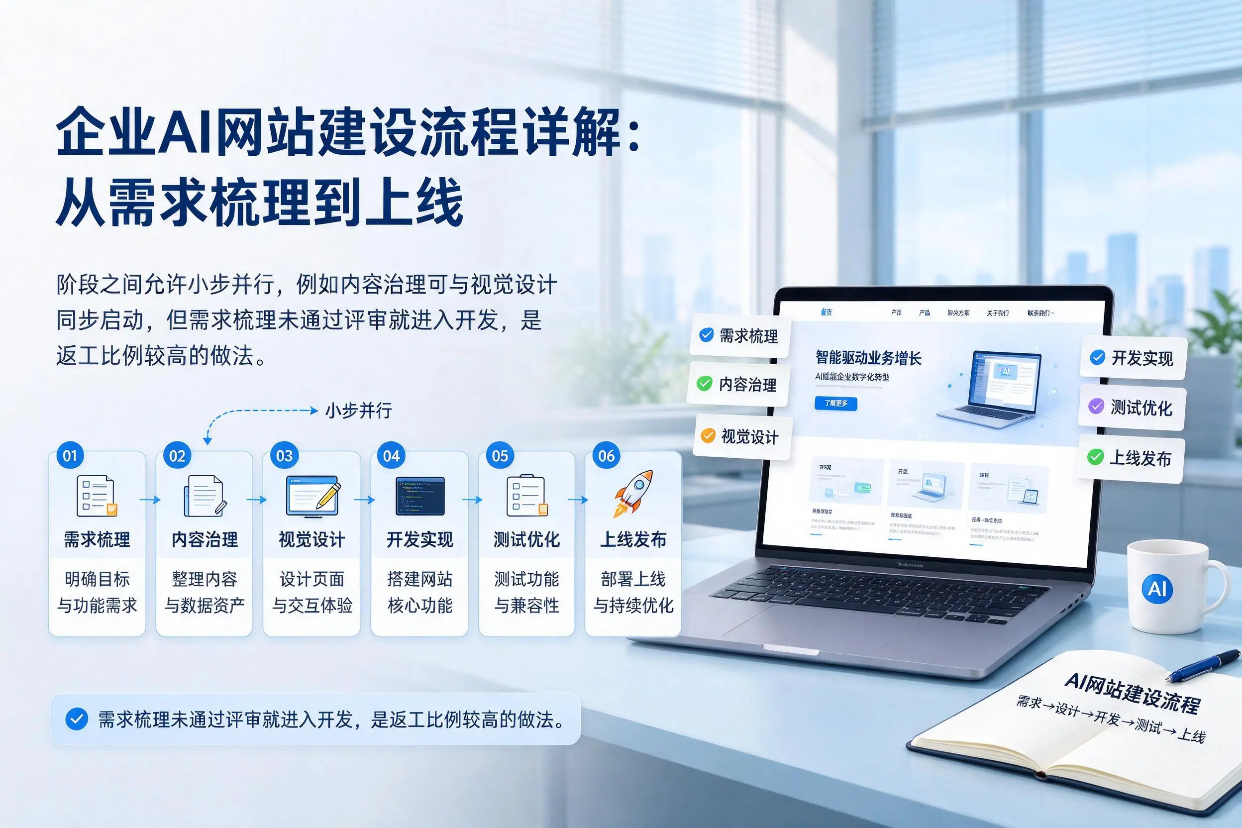 琼中企业AI网站建设流程详解：从需求梳理到上线