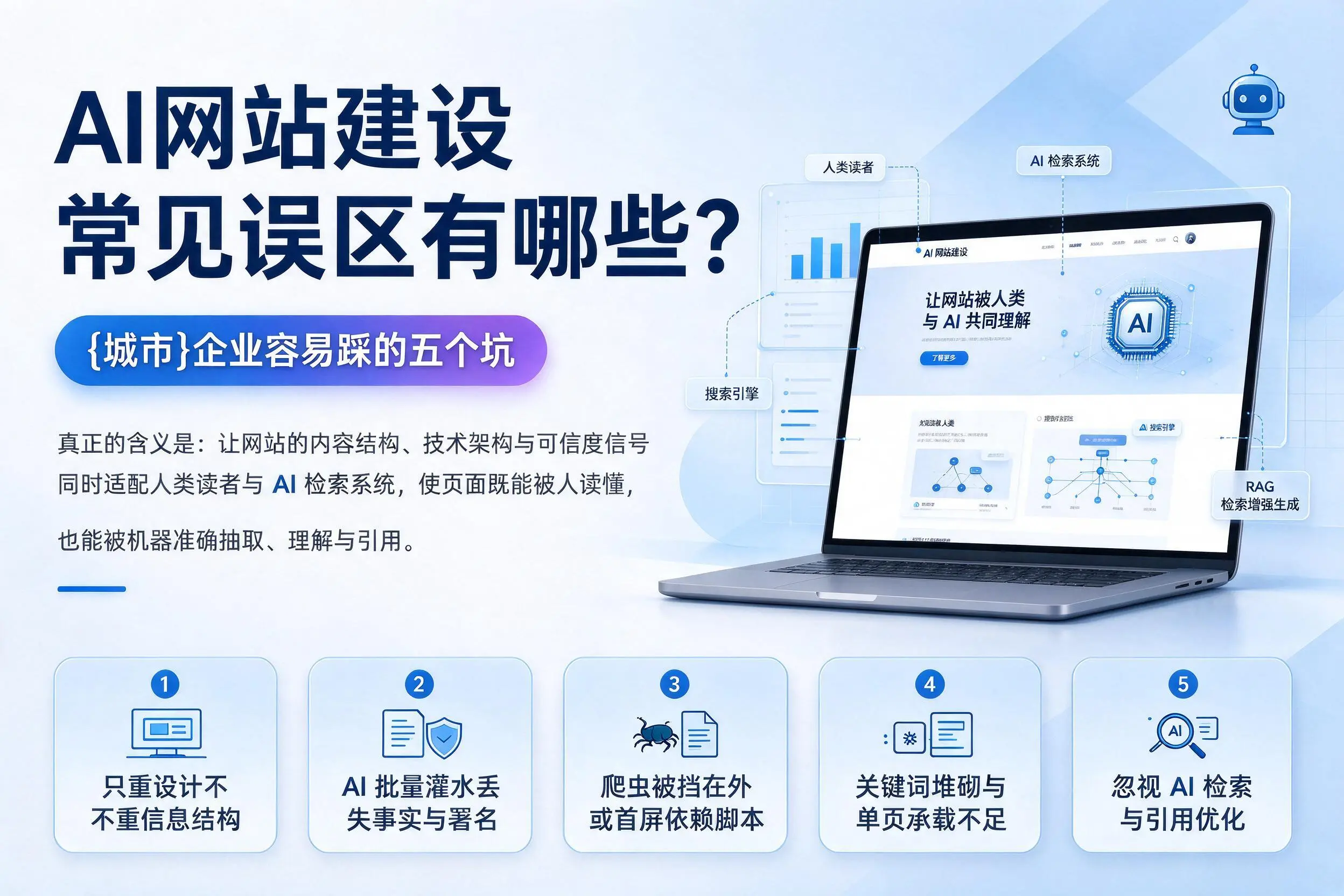 AI网站建设常见误区有哪些?琼中企业容易踩的五个坑