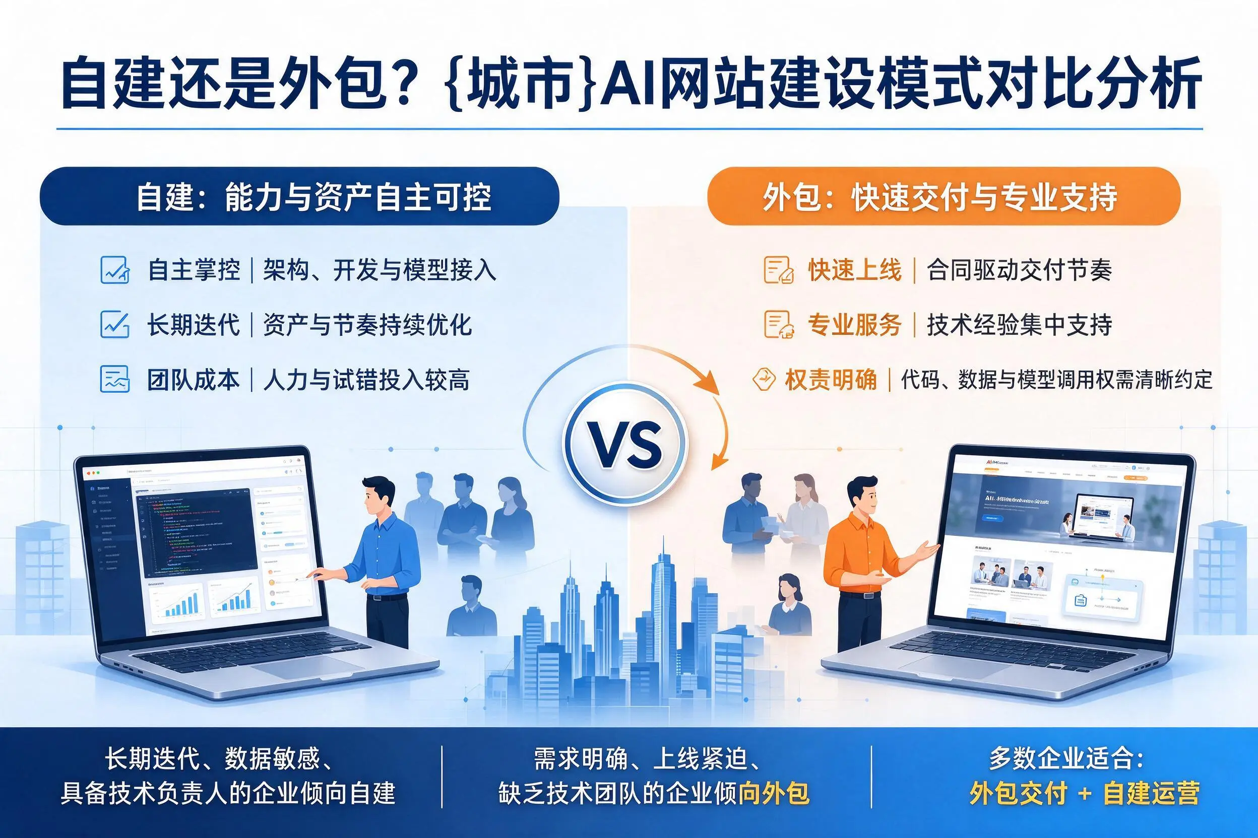 自建还是外包?琼中AI网站建设模式对比分析