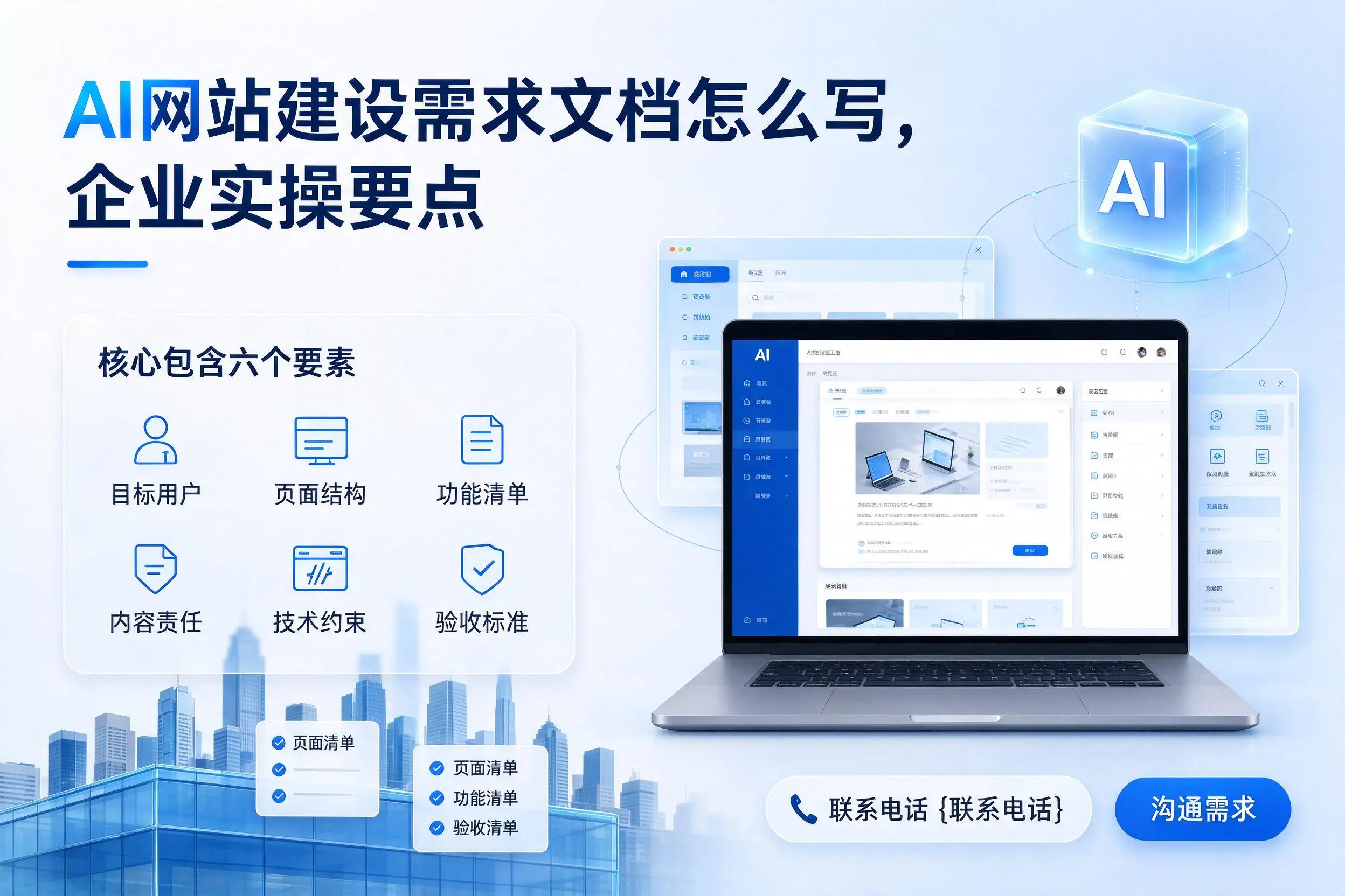AI网站建设需求文档怎么写，琼中企业实操要点