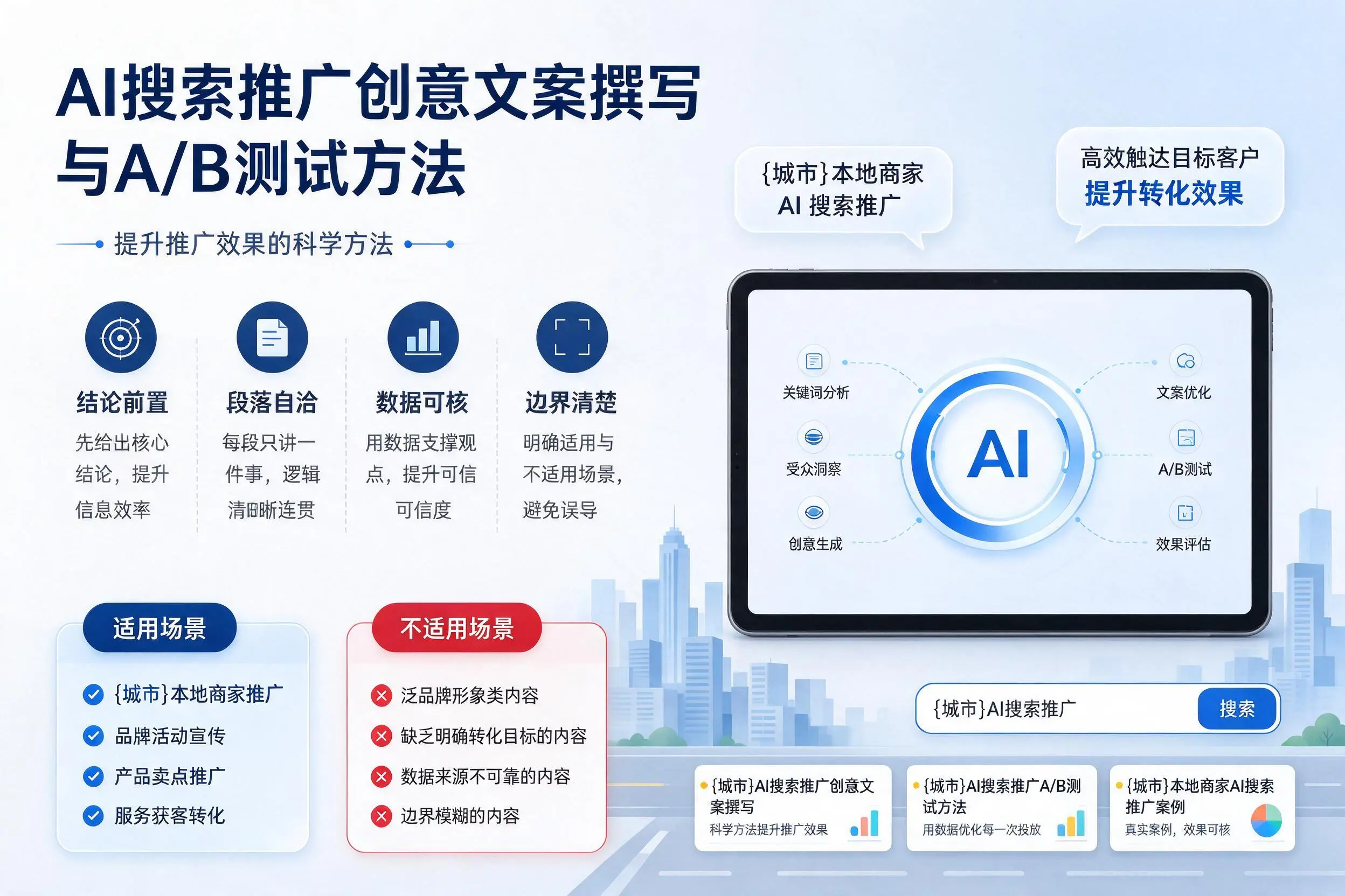 琼中AI搜索推广创意文案撰写与A/B测试方法